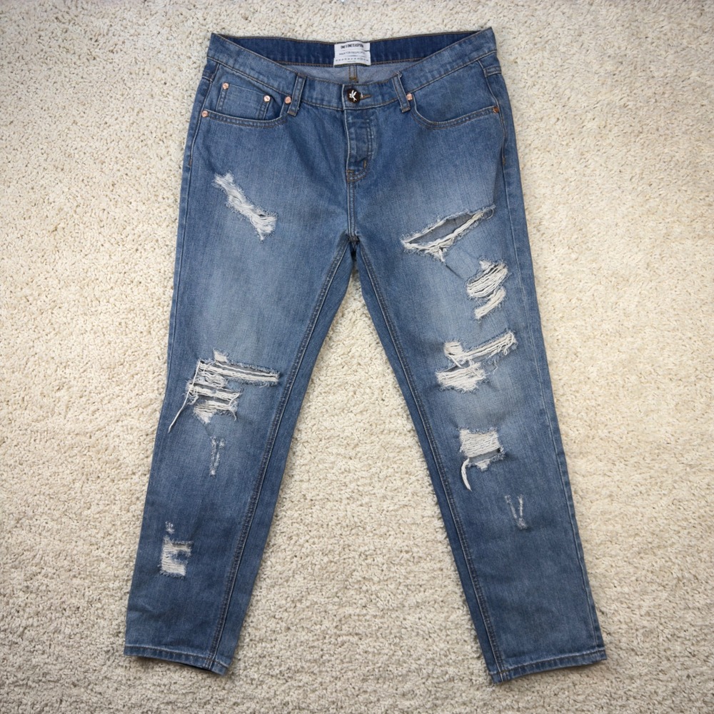 One Teaspoon Awesome Baggies Jeans Womens 30 Blue Distressed Boho Grunge